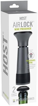 Host AirLOCK Wine Saver Pump and Wine Preserver with Wine Stoppers