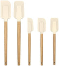Ptanexx 5-Pcs Wooden Handle Silicone Spatula Set - Heat Resistant up