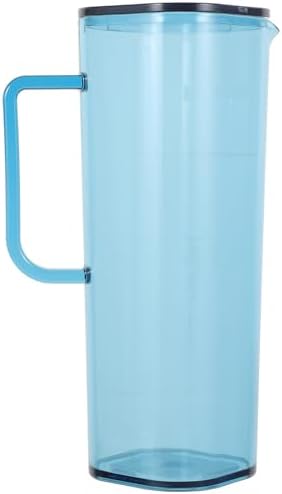 Oz Acrylic Water Pitcher with Handle and Lid, Blue Body