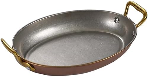 Oval Spanish Paella Pan, 304 Stainless Steel Skillet Pan