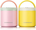 G.a HOMEFAVOR Insulated Food Jar 18 oz, 2 Pack, Pink and Yellow