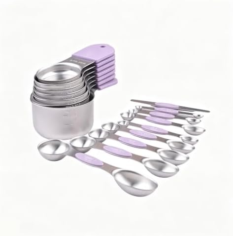 16-Piece Magnetic Measuring Cups and Spoons Set - Purple