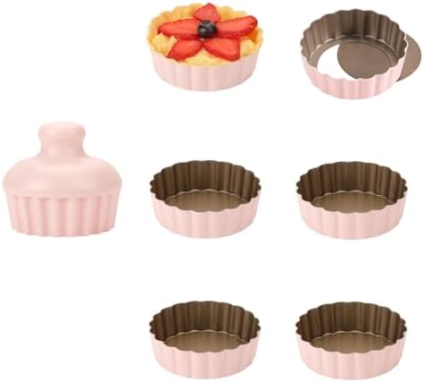 1 Inch Deep Mini Tart Pan Set, 6PCS 3.6 Inch Tart Pans with Removable