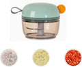 Mini Hand Pull String Garlic Mincer Onion Cutter, Plastics, Manual