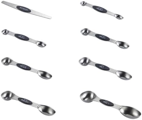 Double End Measuring Spoons Set Stainless Steel for Baking