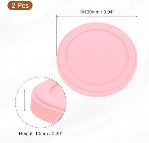 uxcell Silicone Cup Lids, 2Pcs, 3.9 Inch