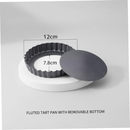 6 Pack 5 Inch Mini Tart Pans with Removable Bottom, Non Stick Quiche