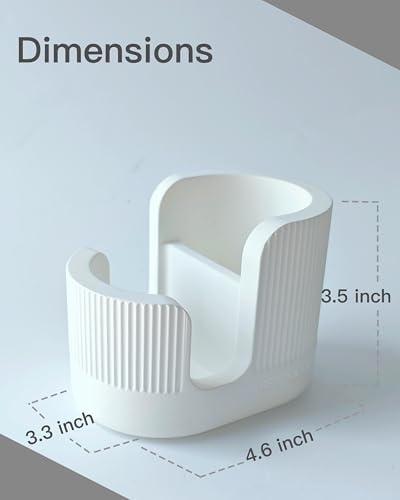 2-in-1 Diatomite Sponge Holder for Kitchen Sink, White