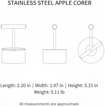 Stainless Steel Apple Corer, Single-Press Fruit Slicer for Uniform