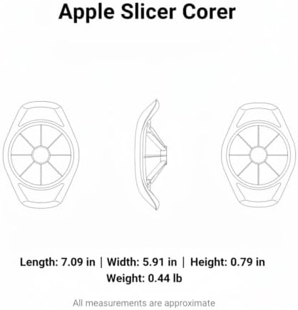 Apple Slicer Corer, Stainless Steel Fruit Cutter for Uniform Wedges
