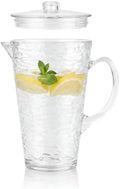 2.5Qt Clear BPA-Free Shatterproof Acrylic Pitcher with Lid