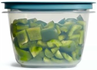 Rubber maid Storage Containers, Easy Find Lids, Teal, 7 cup, Flex &