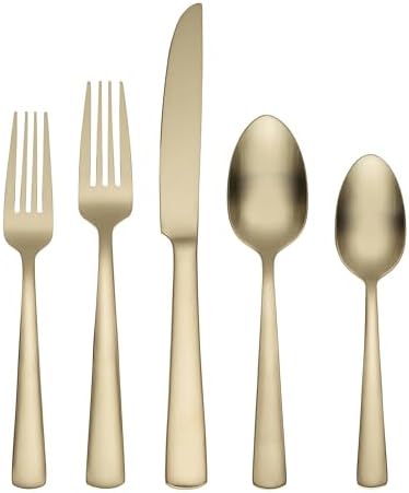 Oneida Aptitude Champagne Satin 20-Piece Silverware Set for 4