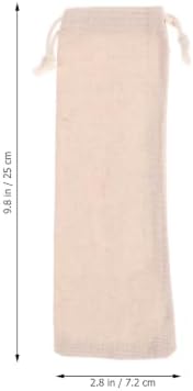 30 Pcs Cotton Linen Straw Carrying Case with Drawstring Closure