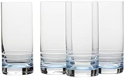 Mikasa Cal Ombre Highball Tumbler Cups, Set of 4, 17-Ounce, Blue