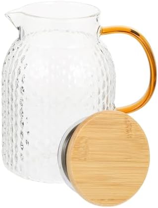 Glass Water Pitcher with Lid, Large Capacity Carafe