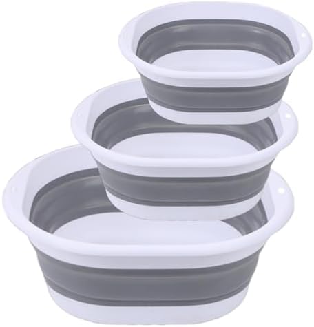 3-piece folding washbasin set, foldable dishwasher basin, space-saving
