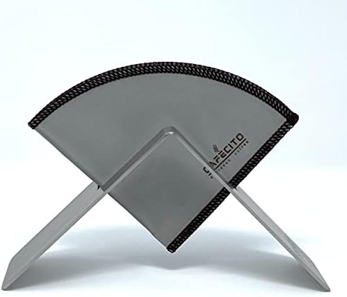CAFECITO Coffee Filter Holder Stand – Platinum Stainless Steel Cone