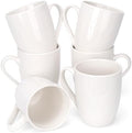 6 Pack Ceramic Coffee Mugs Set, 12 OZ Porcelain, White