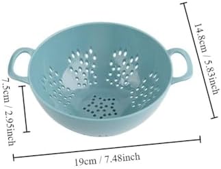 Heavy Duty 6 Inch Food Colander, Light Blue