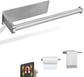 Paper Towel Holder, Brushed Steel, Magnetic Backing