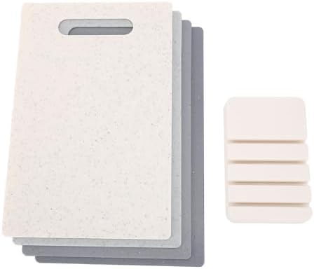Keenso 4 Piece Color Coded Cutting Board Set, Non Slip Plastic