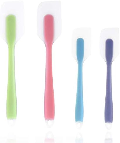 Silicone Spatulas Set of 4 - Heat Resistant Non-Stick Flexible Rubber