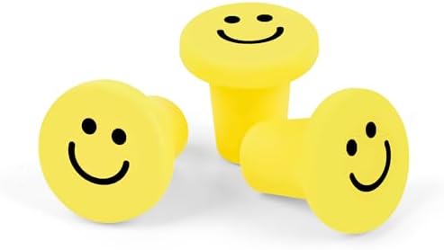 Doukado 3 Pcs Smiley Face Wine Stoppers, Leak-Proof Silicone Saver Set