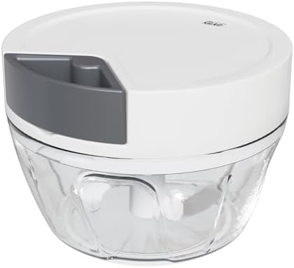 Glad Manual Pull Vegetable Chopper - Small Handheld Food Processor and Veggie Cutter with Pull String - Kitchen Cooking Tool for Meal Prep, 13.5oz (400mL)