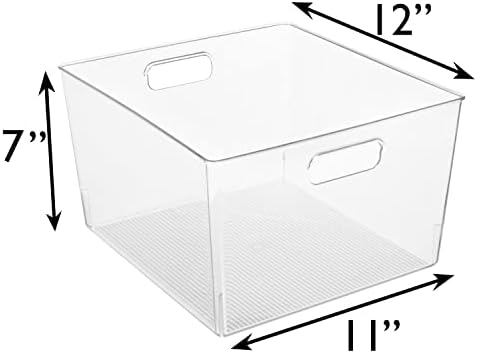 ClearSpace Clear Plastic Storage Bins, 2 Pack
