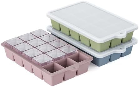 Silicone Ice Cube Tray 3 Pack, HANCELANT Ice Cube Mold, Ice Trays for