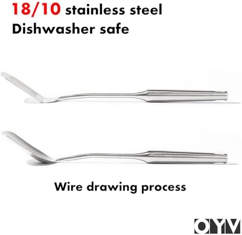 OYV 18/10 Stainless Steel Spatula Set - 15" Metal Spatulas for Kitchen