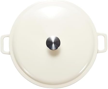 Amazon Basics Enameled Cast Iron Skillet with Lid, 3.3-Quart