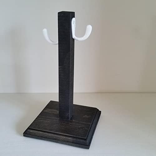 Black Mug Stand/Coffee Mug Holder Tree 2 Hook Farmhouse Cup Rack Small