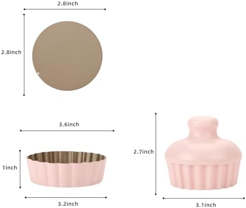 1 Inch Deep Mini Tart Pan Set, 6PCS 3.6 Inch Tart Pans with Removable