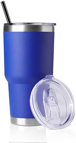 DOMICARE 30 oz Tumbler with Lid and Straw, Stainless Steel Tumblers