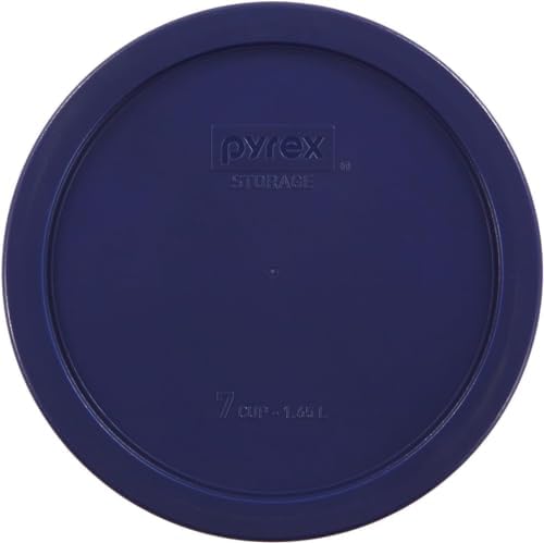 Pyrex 7203 7-Cup Glass Bowls with Blue Lids, 2-Pack