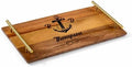 Personalized Acacia Wood Serving Tray with Handles – Engraved Custom