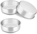 Herogo Cake Pan 6 Inch Round Set of 3, Stainless Steel Nonstick Layer