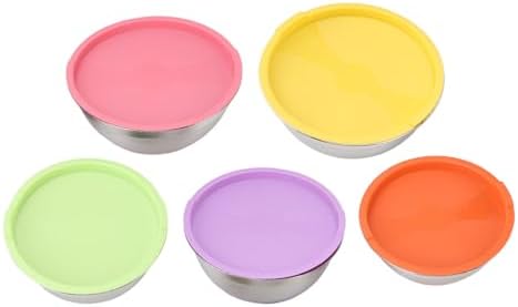Hidyliu Stainless Steel Mixing Bowls Set, Colorful Nesting Sizes