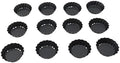 Yosoo Mini Tart Pans, 6 Pack Carbon Steel Non Stick Round Quiche Pans
