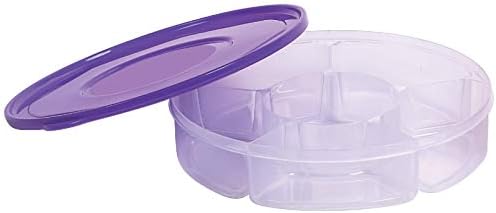 2 Pack - Candy and Nut Serving Container, Appetizer Tray with Lid, 6