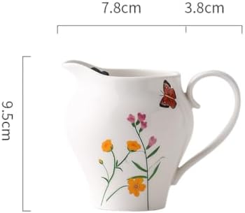 WAIT FLY Butterfly and Flower Ceramic Creamer and Sugar Bowl Set