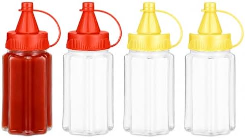 4 Pieces Mini Ketchup Bottle for Lunch Box Accessories Kids, 1 oz