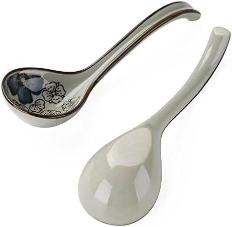 Soup Spoons Set of 4 Ceramic Japanese Soup Spoon Porcelain Asian Soup