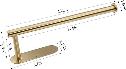 Self Adhesive Paper Towel Holder Under Cabinet Mount, Wall Mounted Paper Towel - Image 2