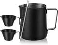 4 Pcs Espresso Accessories Kit with Espresso Cups with Handle, Milk