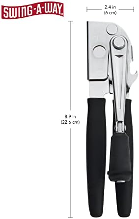 Swing-A-Way Easy-Crank Can Opener with Folding Crank Handle, Black
