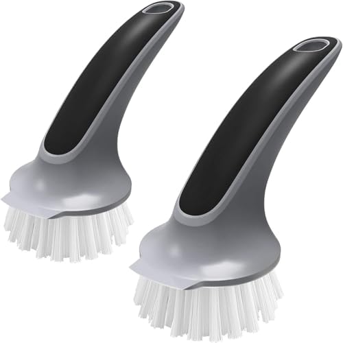 MR.SIGA Pot and Pan Cleaning Brush, 2 Pack, Gray