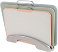 Plastic Cutting Board Set with Holder Stand, PP Handles